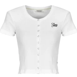 Guess - SL CN SNAP EMBRO SLIM TOP< T-shirts & Polos