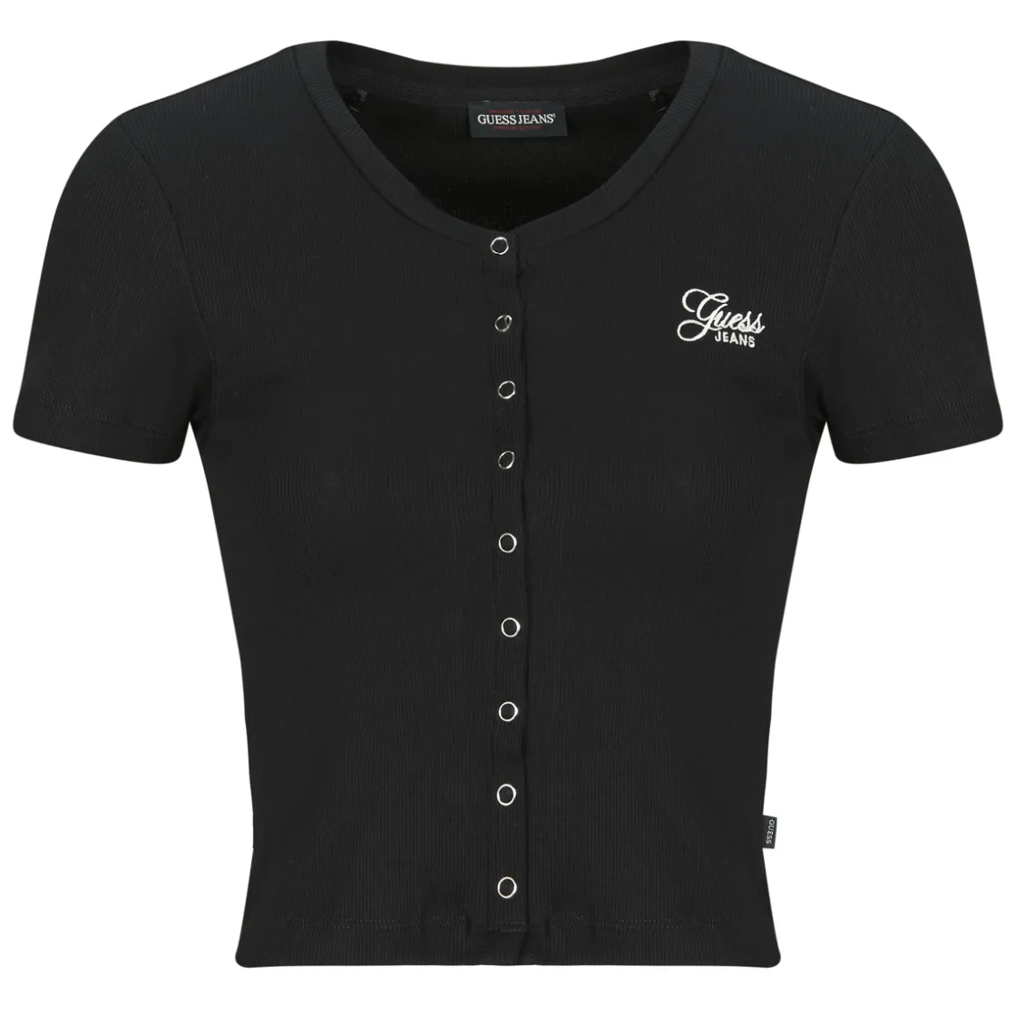 Guess - SL CN SNAP EMBRO SLIM TOP< T-shirts & Polos
