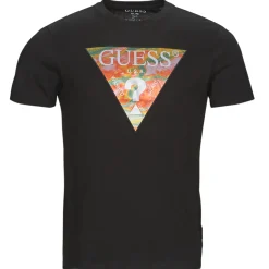 Guess - SS BSC ABSTRACT TRI LOGO TEE Noir
