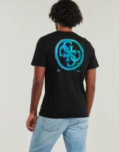 Guess T-shirts & Polos^- SS BSC PAINTED QUATTRO G TEE