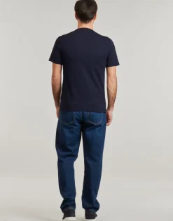 Guess - SS CN SLIM LOGO EMBRO TEE Marine Clearance