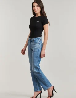 Guess - SS CN SNAP EMBRO SLIM TOP< T-shirts & Polos