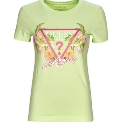 Guess - SS CN TRIANGLE FLOWERS TEE< T-shirts & Polos