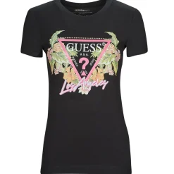 Guess - SS CN TRIANGLE FLOWERS TEE< T-shirts & Polos