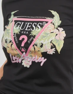 Guess - SS CN TRIANGLE FLOWERS TEE< T-shirts & Polos