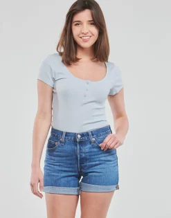 Guess T-shirts & Polos^- SS KARLEE JEWEL BTN HENLEY