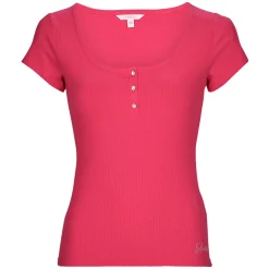 Guess - SS KARLEE JEWEL BTN HENLEY Fuchsia Clearance