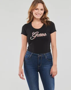 Guess - SS RN SCRIPT TEE< T-shirts & Polos