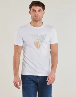 Guess - TRIANGLE TEE Blanc Outlet