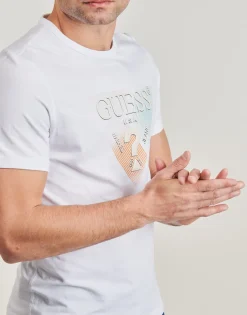 Guess - TRIANGLE TEE Blanc Outlet