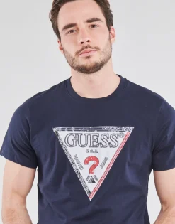 Guess - TRIESLEY CN SS TEE Marine Discount
