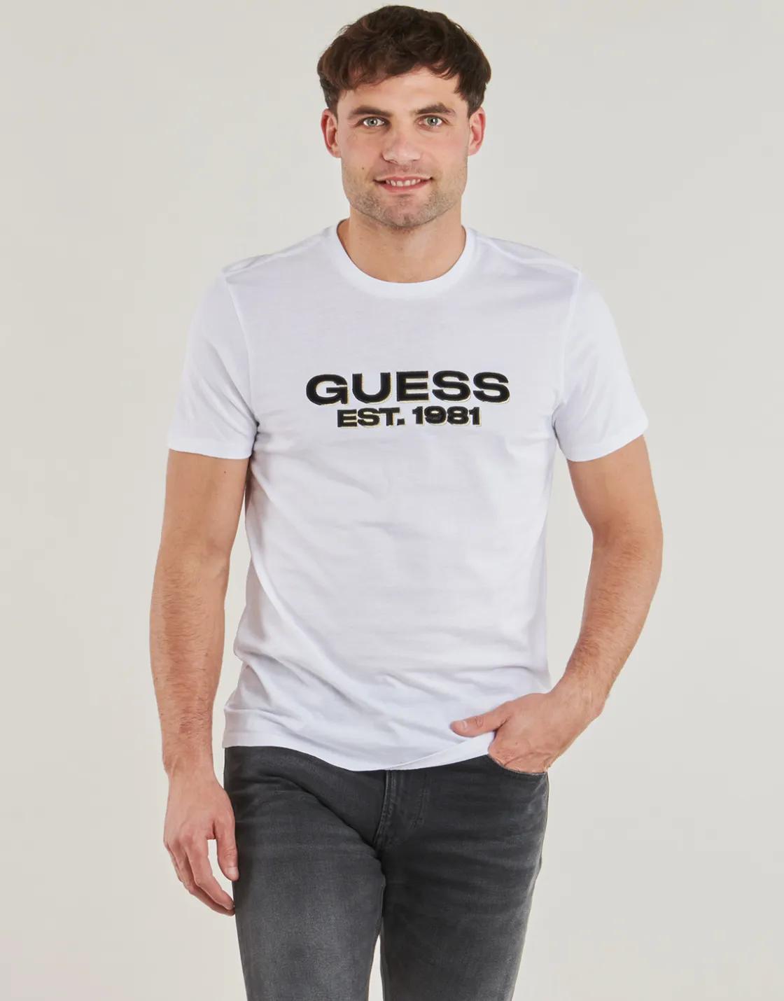 Guess - VELVET LOGO Blanc Hot