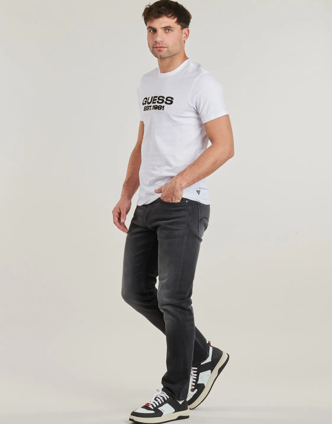Guess - VELVET LOGO Blanc Hot