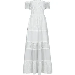 Guess - ZENA LONG DRESS Blanc Discount