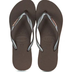 Havaianas - SLIM LOGO METALLIC Marron Clearance