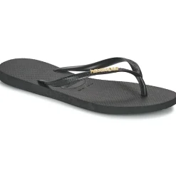 Havaianas - SLIM LOGO METALLIC Noir Outlet