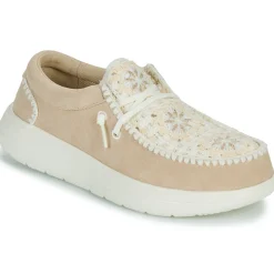 HEYDUDE - Wendy COMF Suede Crochet< Slip Ons