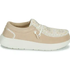HEYDUDE - Wendy COMF Suede Crochet< Slip Ons