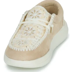HEYDUDE - Wendy COMF Suede Crochet< Slip Ons