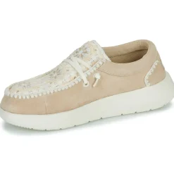 HEYDUDE - Wendy COMF Suede Crochet< Slip Ons