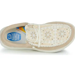 HEYDUDE - Wendy COMF Suede Crochet< Slip Ons