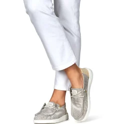 HEYDUDE - Wendy Metallic Sparkle< Slip Ons