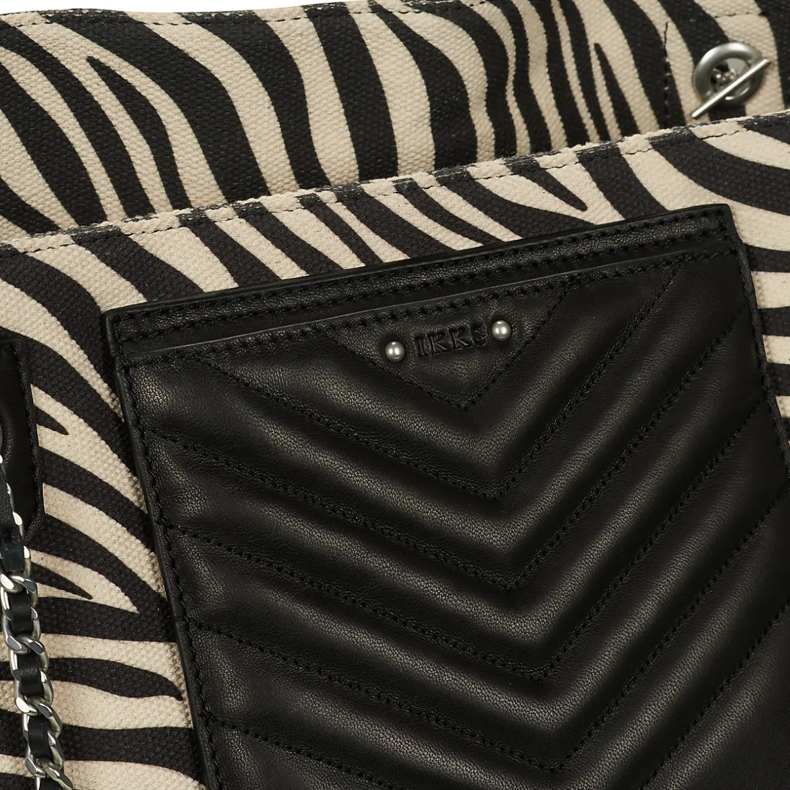 Ikks Sacs À Main^- 1440 CABAS XL TOILE ZEBRE