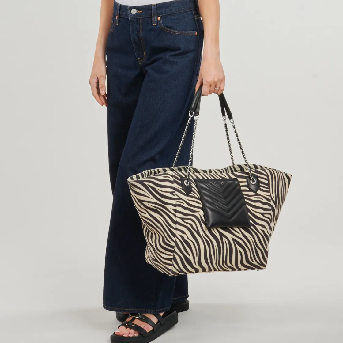 Ikks Sacs À Main^- 1440 CABAS XL TOILE ZEBRE