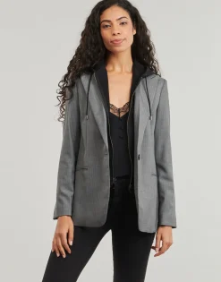 Ikks - VESTE CHEVRON Gris Discount