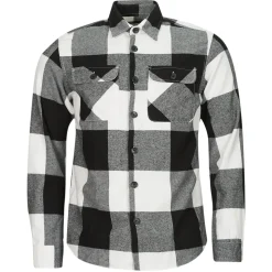 Jack & Jones - JJEDARREN BUFFALO OVERSHIRT LS Blanc Best