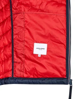 Jack & Jones - JJEFLY PUFFER COLLAR Marine Hot