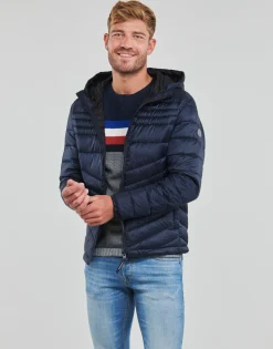 Jack & Jones - JJEHERO PUFFER HOOD Marine Hot