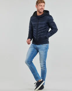 Jack & Jones - JJEHERO PUFFER HOOD Marine Hot