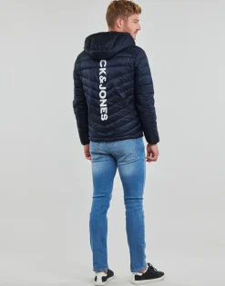 Jack & Jones - JJEHERO PUFFER HOOD Marine Hot