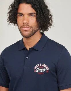 Jack & Jones - JJELOGO POLO SS 2 COL SS24 SN Marine Clearance