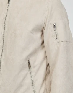 Jack & Jones Vestes^- JJEROCKY FAUX SUEDE BOMBER