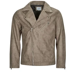 Jack & Jones - JJROCKY FAUX SUEDE BIKER JACKET Beige Sale