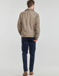 Jack & Jones - JJROCKY FAUX SUEDE BIKER JACKET Beige Sale