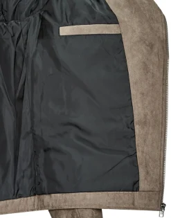 Jack & Jones - JJROCKY FAUX SUEDE BIKER JACKET Beige Sale