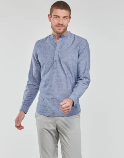 Jack & Jones - JPRBLASUMMER HALF PLACKET SHIRT L/S Bleu Sale