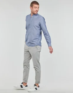 Jack & Jones - JPRBLASUMMER HALF PLACKET SHIRT L/S Bleu Sale