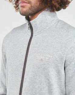 Jack & Jones - JPRBLUARCHIE SWEAT ZIP HIGH NECK Gris New