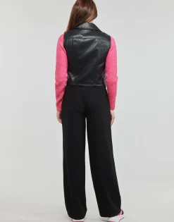 JDY - NEWETTA FAUX LEATHER WAISTC. OTW SIE Noir