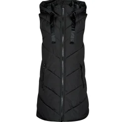 JDY - SKYLAR PADDED HOOD WAISTCOAT OTW Noir Online