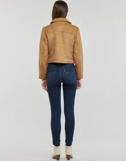 JDY - TENNESSEE LEO BIKER JACKET OTW QIQ Marron Best