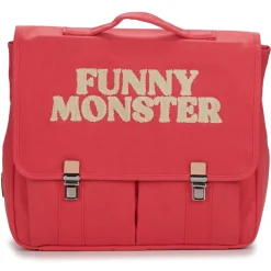 Jojo Factory - CARTABLE UNIE PINK FUNNY MONSTER 35 CM Rose Discount