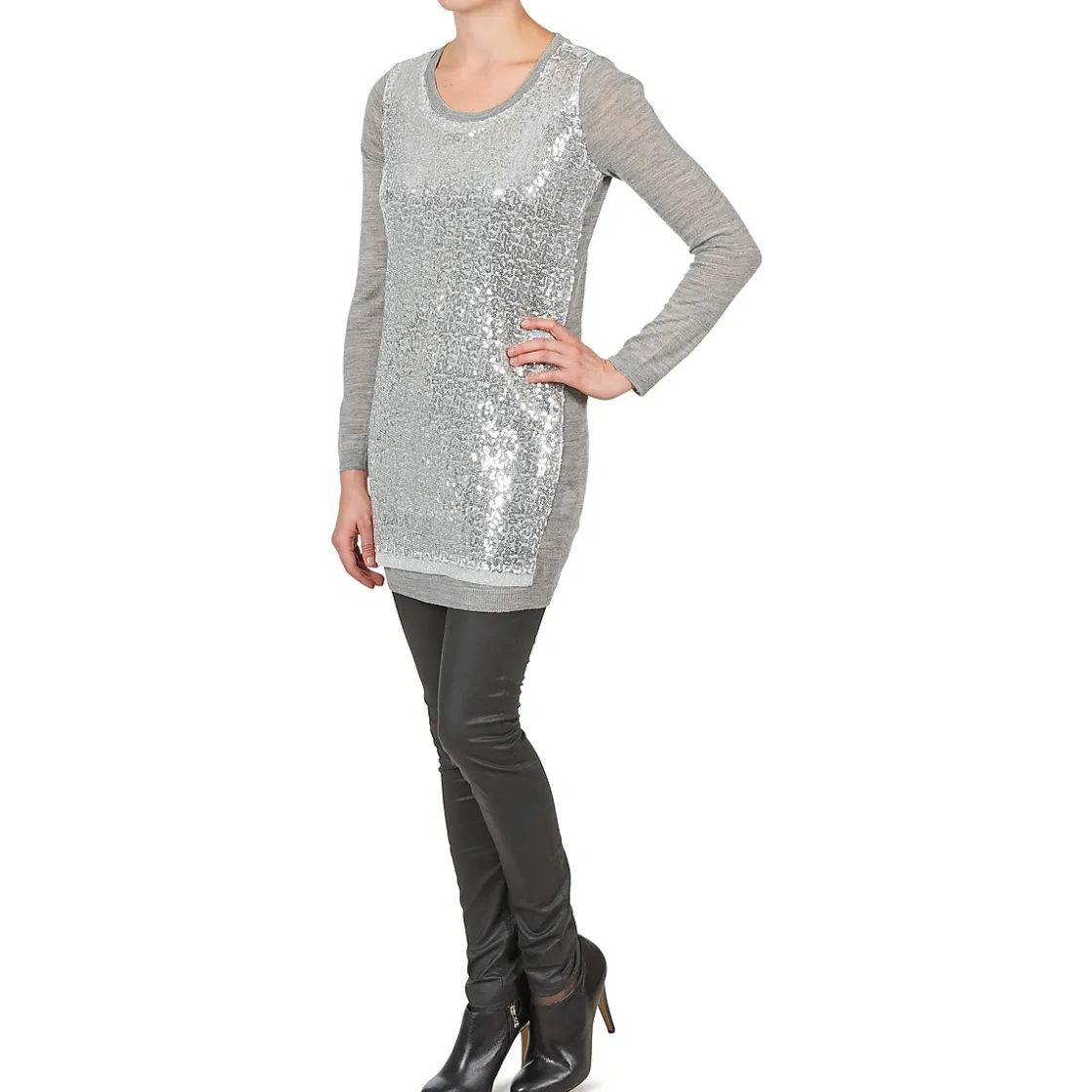 La City - PULL SEQUINS Gris