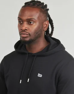 Lee - PLAIN HOODIE Noir Discount