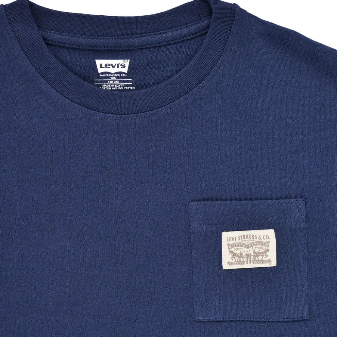 Levi's - LVB LONG SLEEVE POCKET TEE Marine