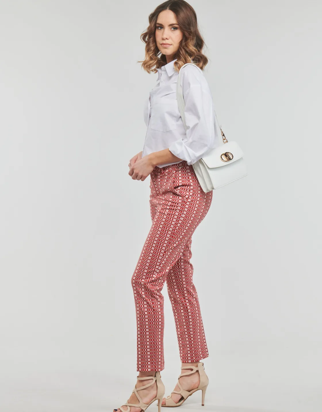 Liu Jo - PANT CHINO Rouge Discount